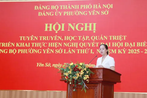 Đảng ủy phường Yên Sở quán triệt Nghị quyết Đại hội Đảng bộ lần thứ I