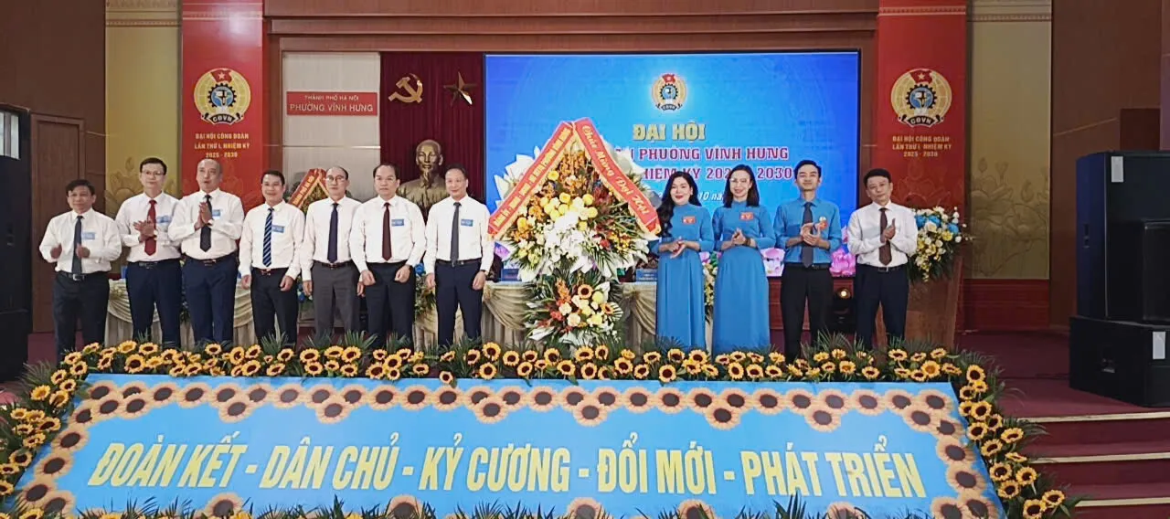 Công đoàn phường Vĩnh Hưng khẳng định vai trò đại diện, bảo vệ người lao động