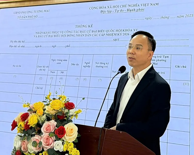 Phường Tương Mai triển khai kế hoạch bầu cử Quốc hội khóa XVI và HĐND các cấp