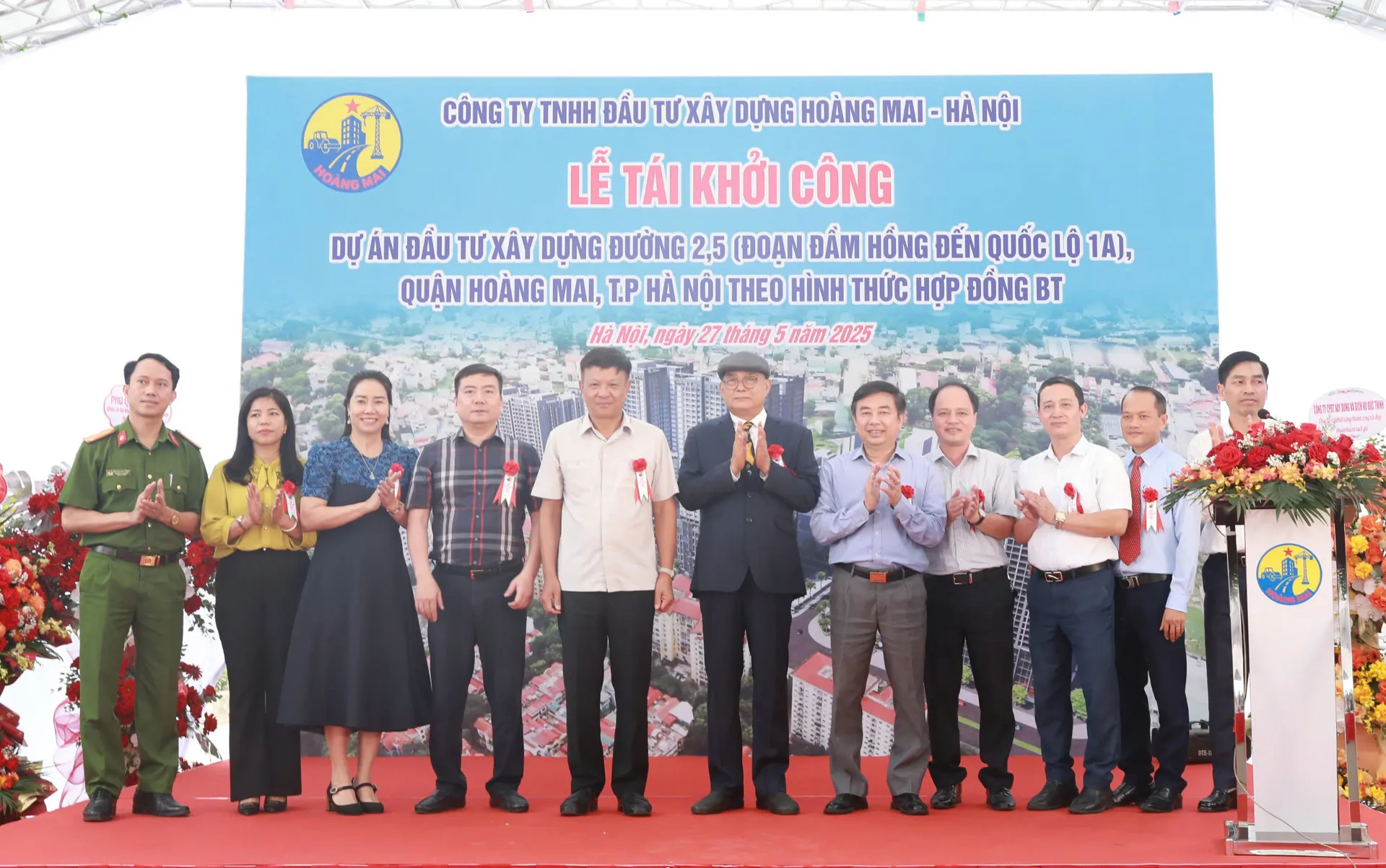 Tái khởi công dự án xây dựng đường 2,5, đoạn Đầm Hồng - Quốc lộ 1A