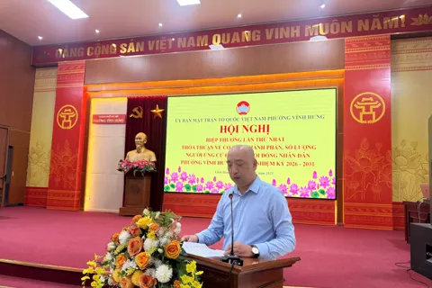 Hiệp thương thống nhất 38 người ứng cử đại biểu HĐND phường Vĩnh Hưng nhiệm kỳ 2026 - 2031