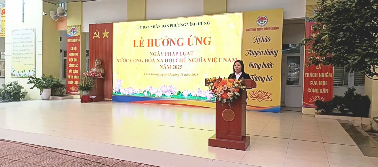 Phường Vĩnh Hưng lan tỏa tinh thần thượng tôn pháp luật trong học đường