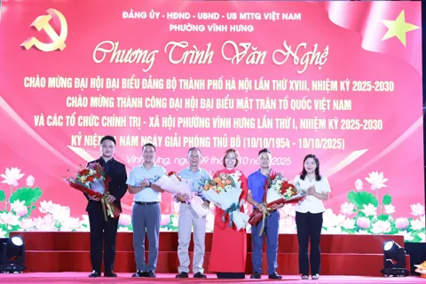 Phường Vĩnh Hưng tổ chức chương trình nghệ thuật chào mừng Đại hội Đảng bộ TP Hà Nội và ngày Giải phóng Thủ đô 10/10