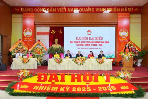 Đại hội MTTQ phường Vĩnh Hưng lần thứ I: Củng cố khối đại đoàn kết, phát huy sức mạnh toàn dân