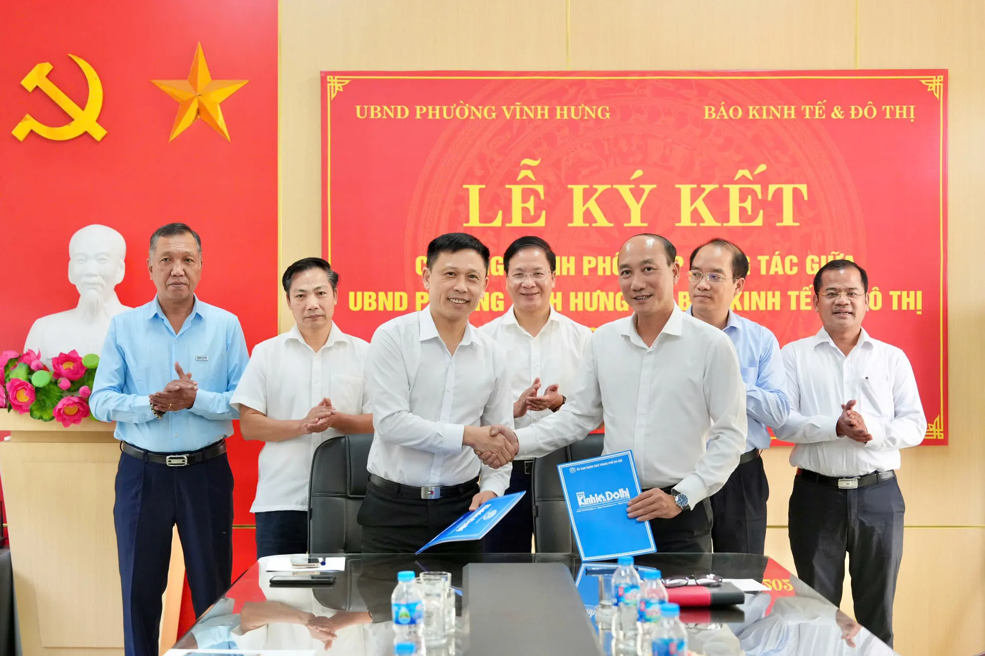 Báo Kinh tế & Đô thị và phường Vĩnh Hưng ký kết chương trình phối hợp công tác thông tin, tuyên truyền