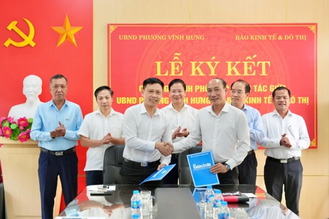 Báo Kinh tế & Đô thị và phường Vĩnh Hưng ký kết chương trình phối hợp công tác thông tin, tuyên truyền
